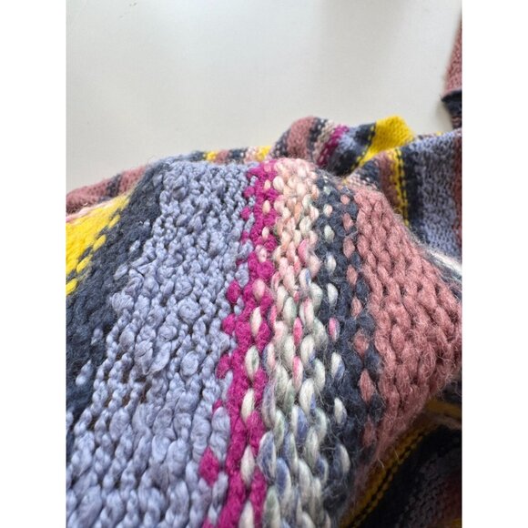 PILCRO Dreamer Striped Acrylic Cotton Wool Knit Boho Duster Sweater, Size M/L - Picture 12 of 16